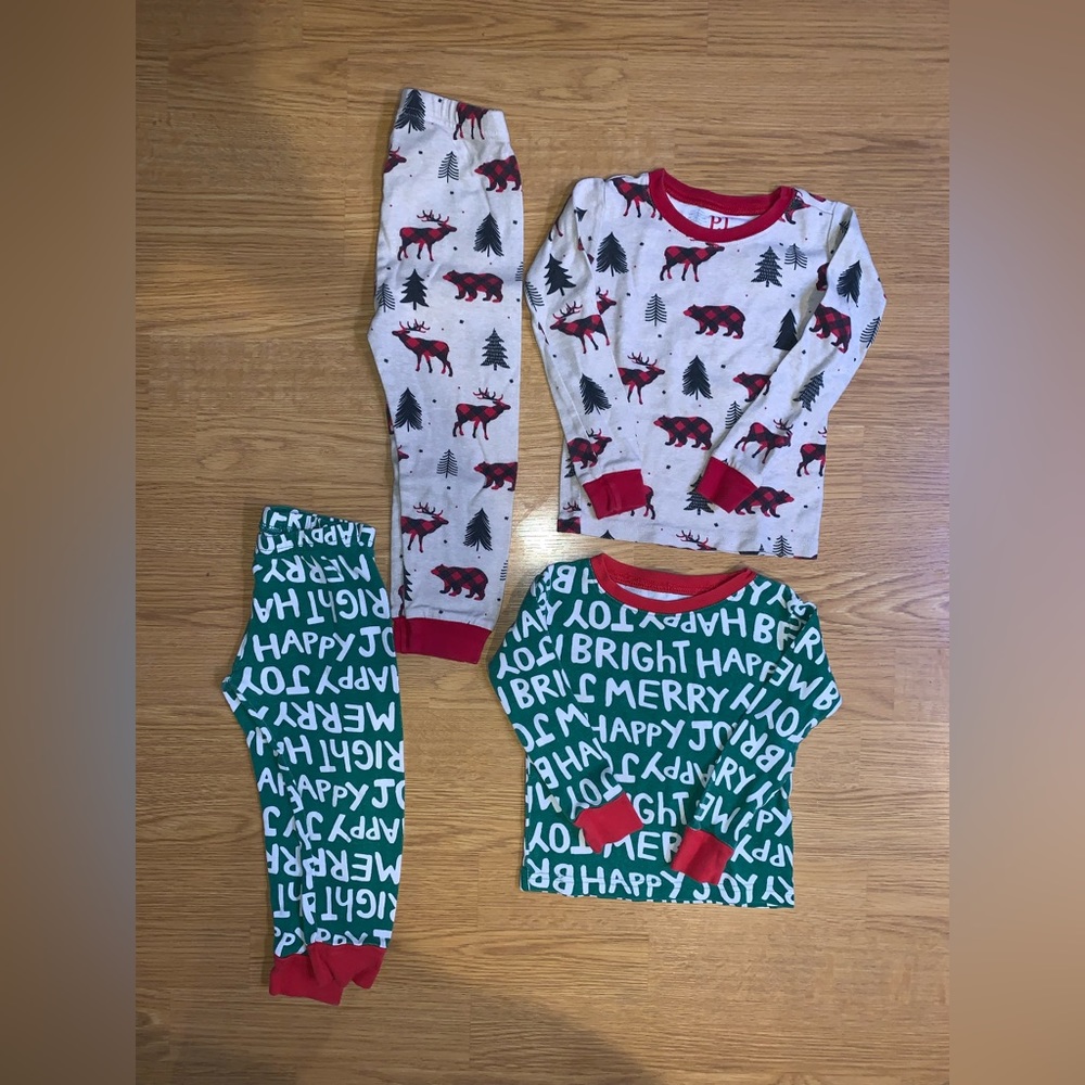 2T Unisex Christmas Pajama Bundle